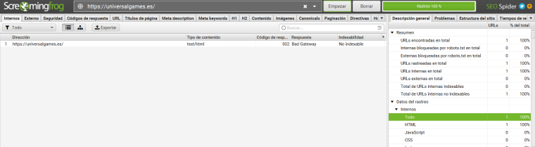 cómo corregir el error 502 en Screaming Frog cómo corregir el error 502 en screaming frog fácil