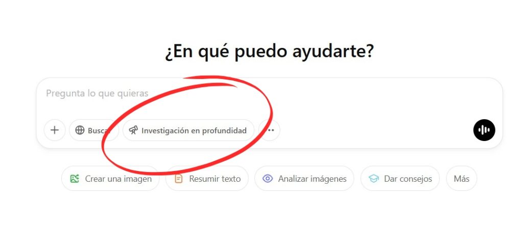 investigación en profundidad chatgpt